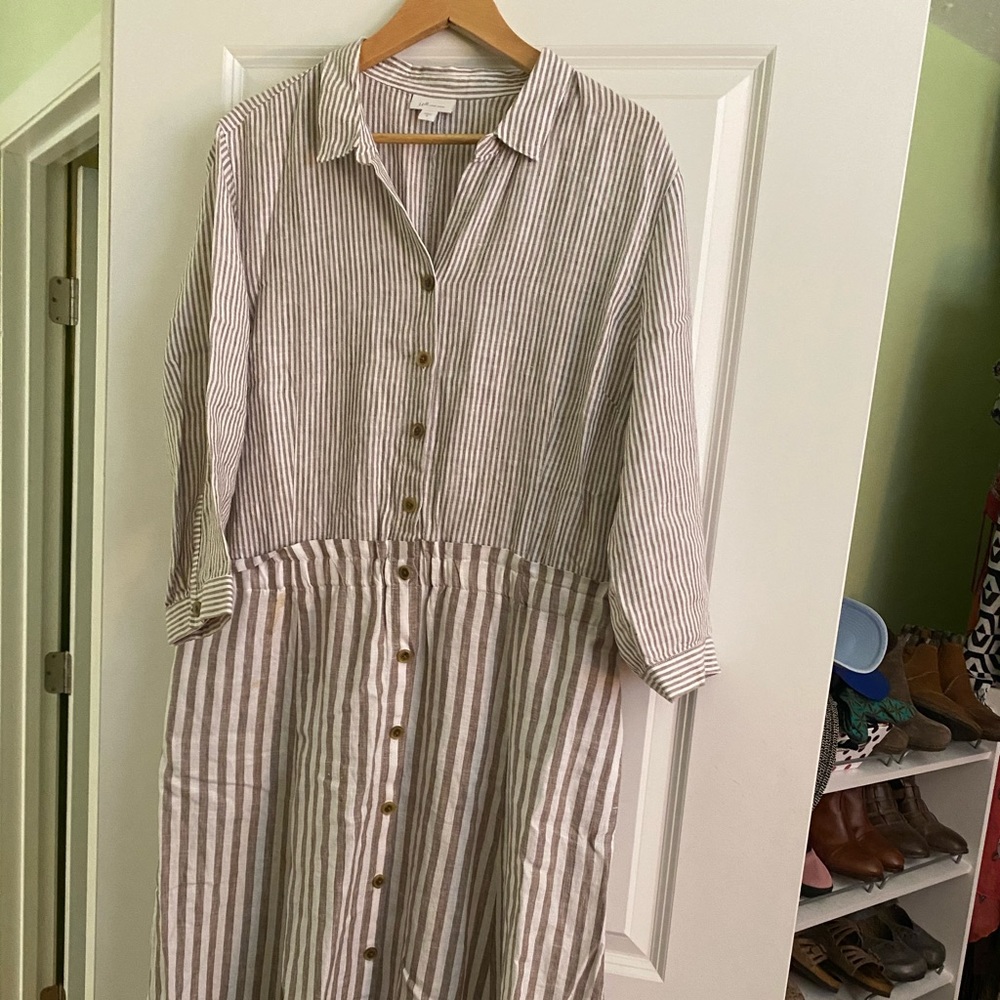 Midi linen dress